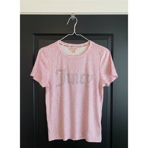 Juicy Couture Pink Velour Leopard Print Sleep Shirt